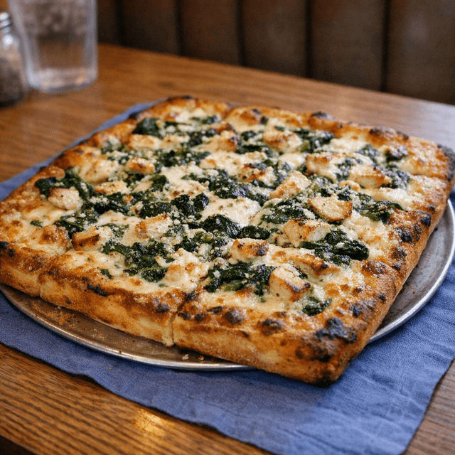 Sicilian Bianca Spinach & Grilled Chicken