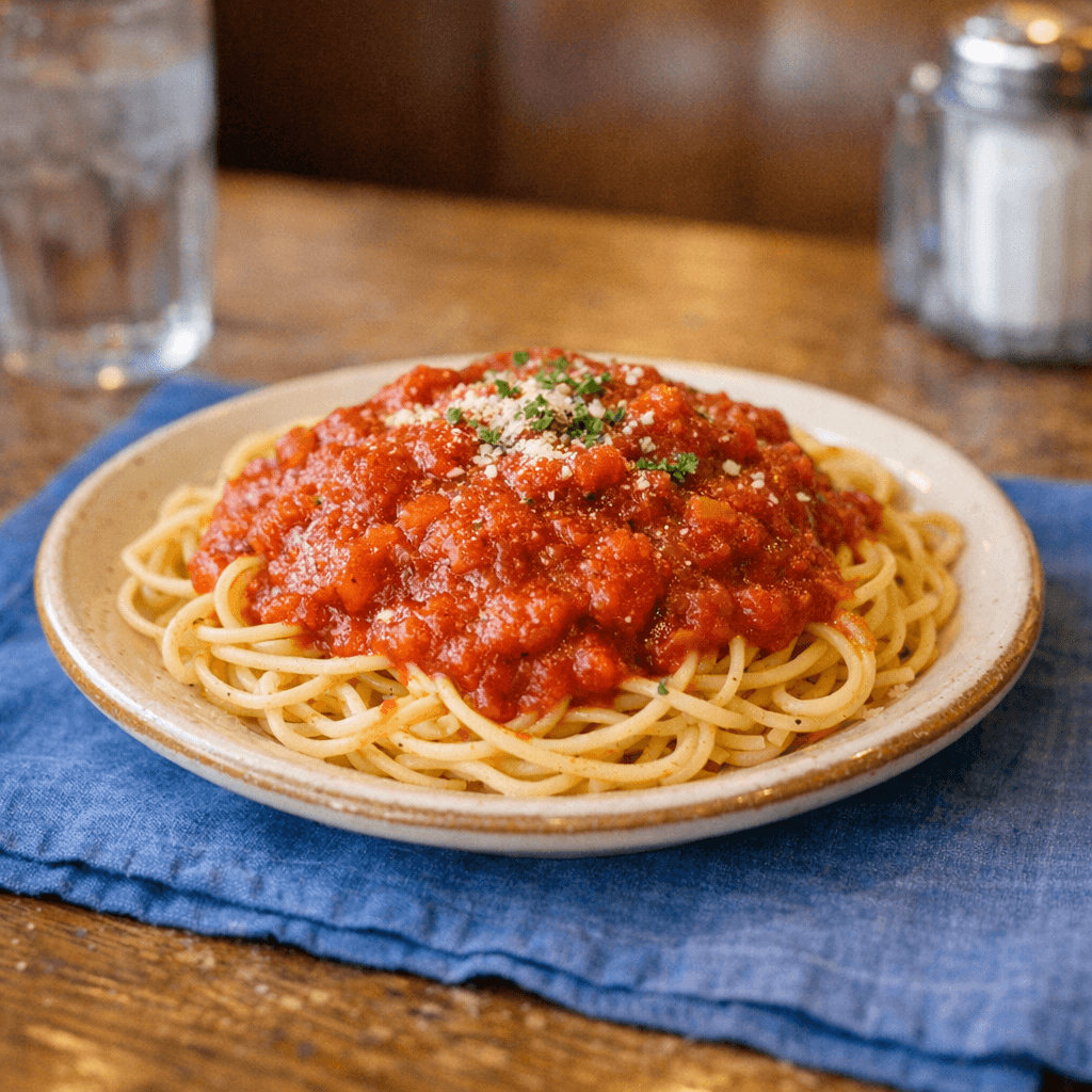 Spaghetti with Homemade Marinara