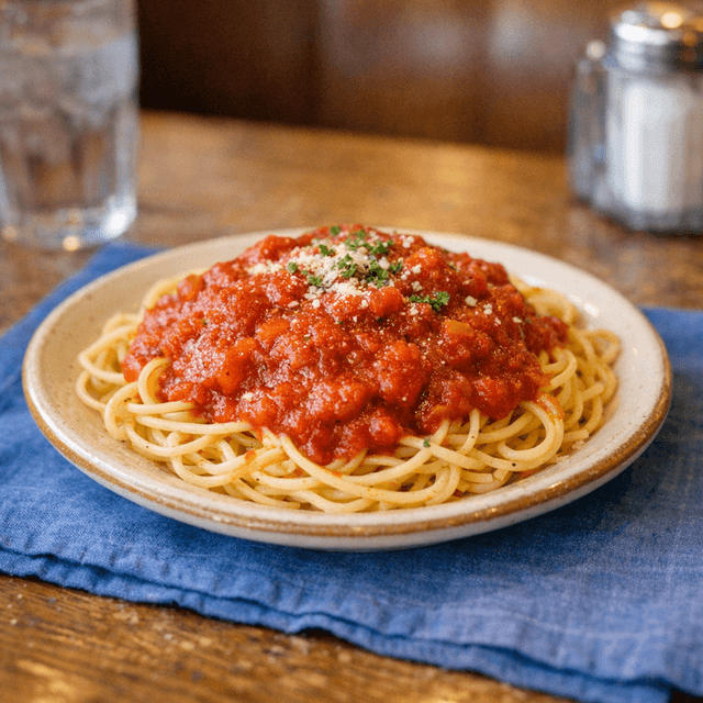 Spaghetti with Homemade Marinara